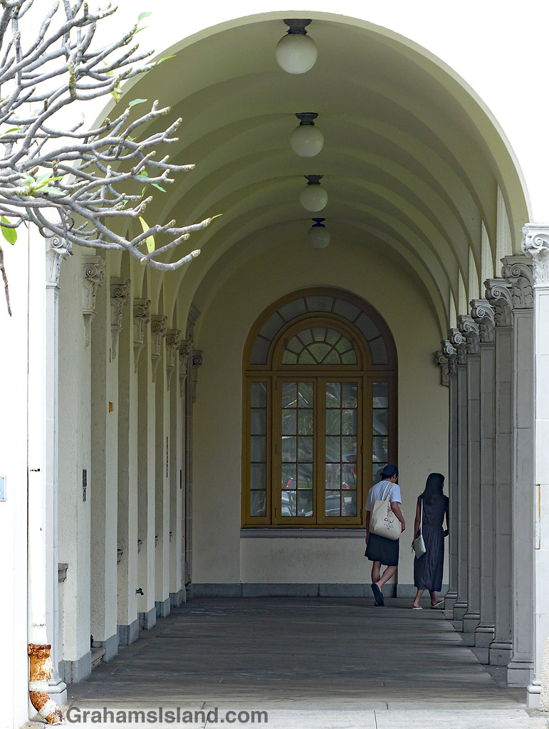 Couple at Post Office Building Honolulu