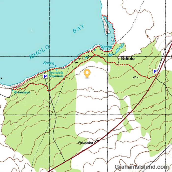 Map of Kiholo Bay