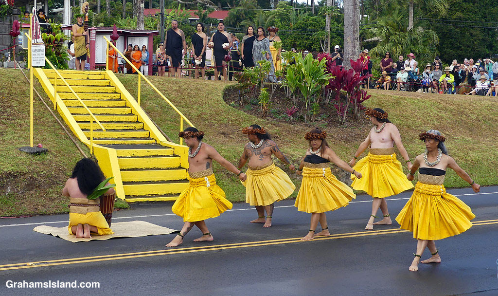 Hula at King Kamehameha Day in Kapaau, Hawaii