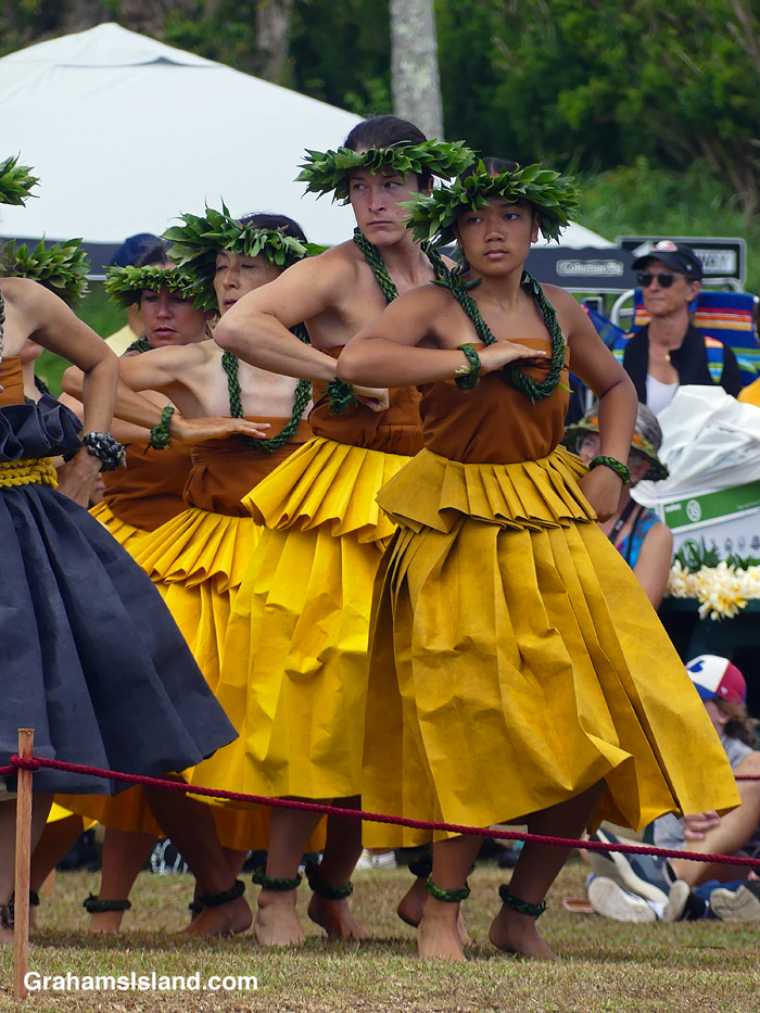 Hula at King Kamehameha Day in Kapaau, Hawaii