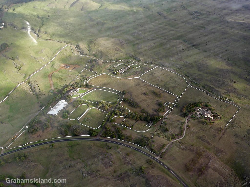 A view from the air of Kohala Ranch in Hawaii