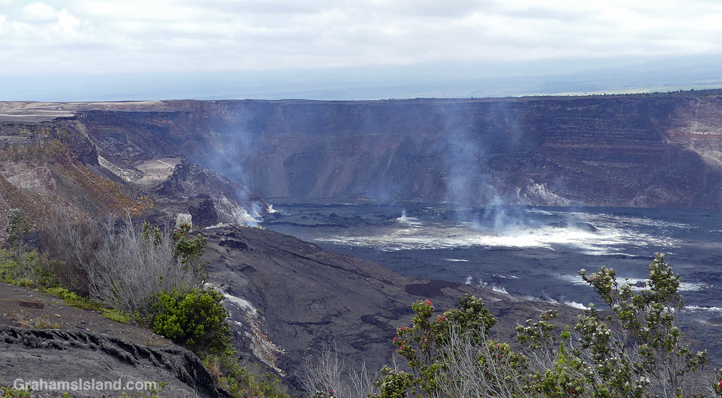 A view of Halemaumau Crater at Kilauea Volcano, Hawaii
